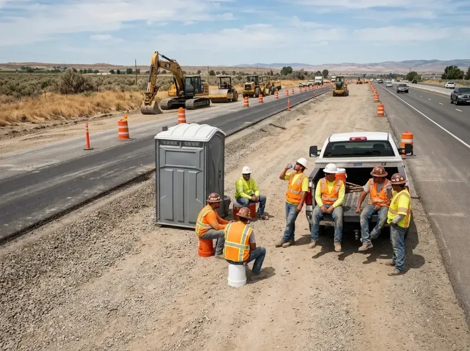 highway-road-construction-crew-007 — frequently asked questions, Porta Potty and Restroom Rentals in Shelby, MT